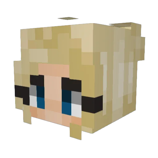 meahmeah Minecraft avatar head, 3D render