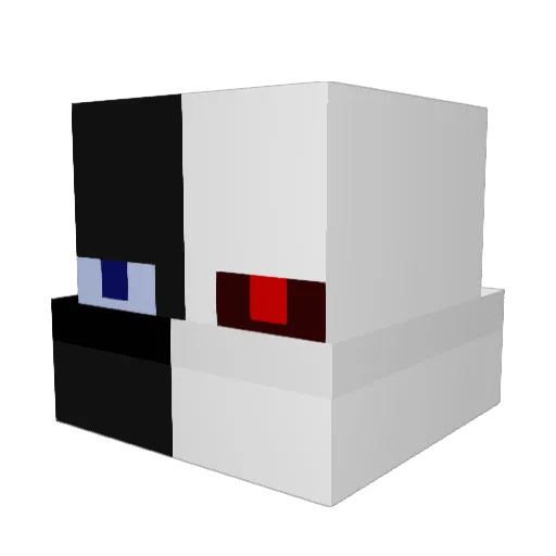 meaiou Minecraft avatar head, 3D render