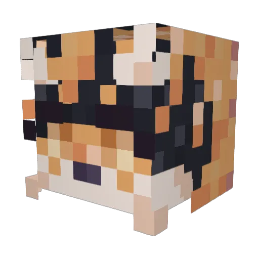 mealinwq Minecraft avatar head, 3D render