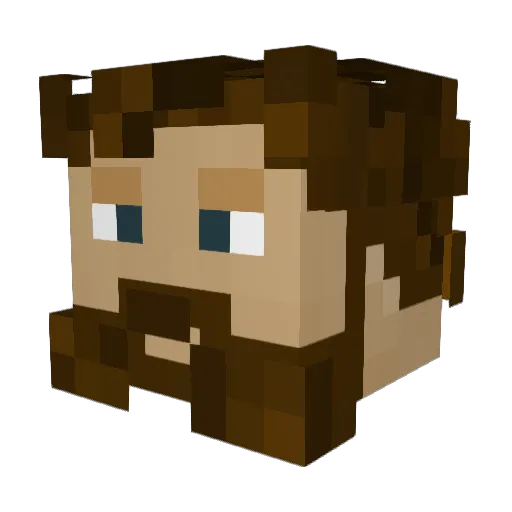 meanbug Minecraft avatar head, 3D render
