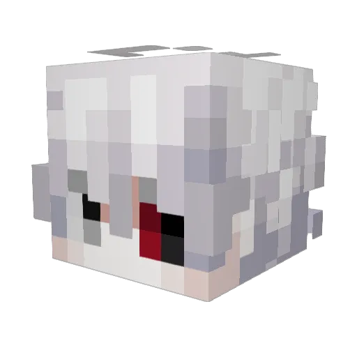 meanstra4ght Minecraft avatar head, 3D render