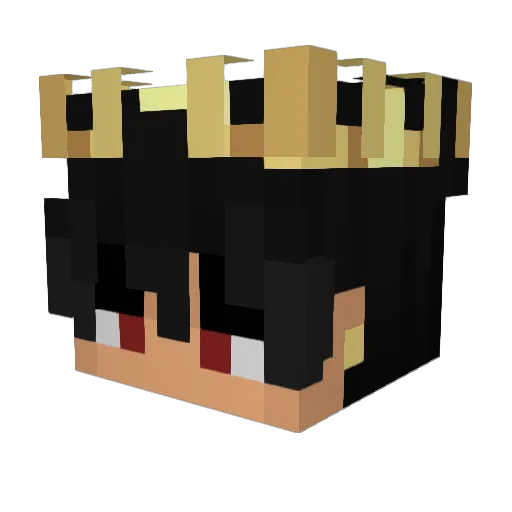 meaped Minecraft avatar head, 3D render