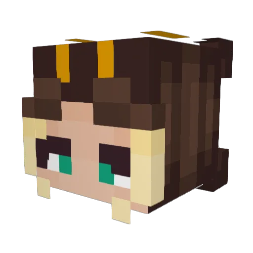 mearrex Minecraft avatar head, 3D render