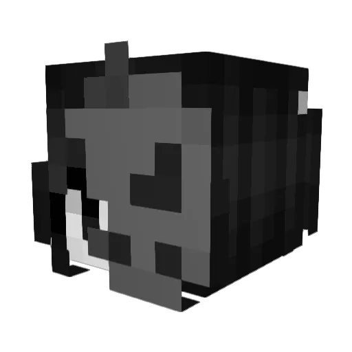 meashure Minecraft avatar head, 3D render