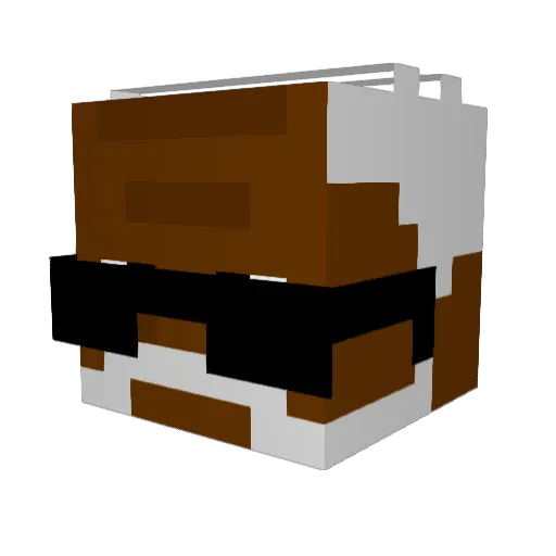 meatfairy Minecraft avatar head, 3D render