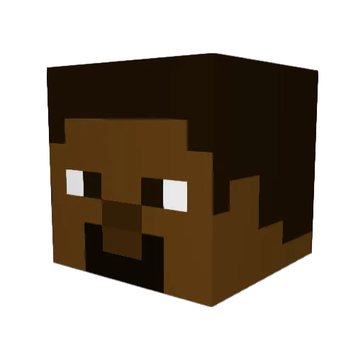 meatman_x Minecraft avatar head, 3D render