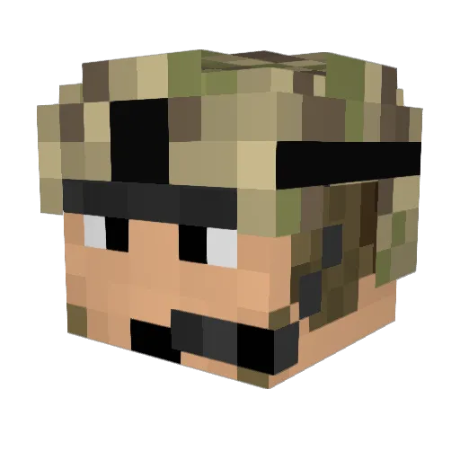 meatstick44 Minecraft avatar head, 3D render