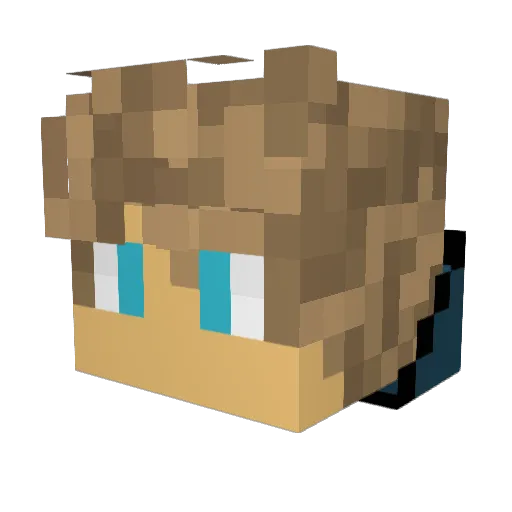 meaverz Minecraft avatar head, 3D render