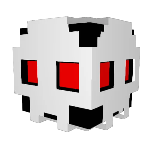 meawsom Minecraft avatar head, 3D render