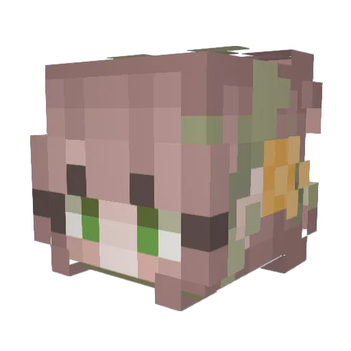 meaxmea Minecraft avatar head, 3D render