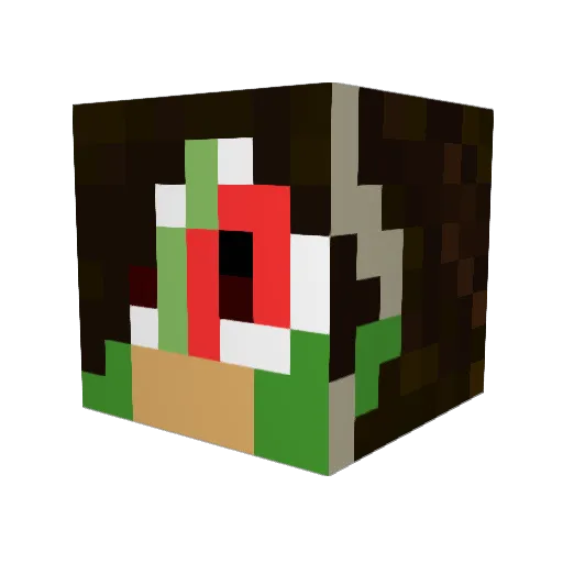 mebaru Minecraft avatar head, 3D render