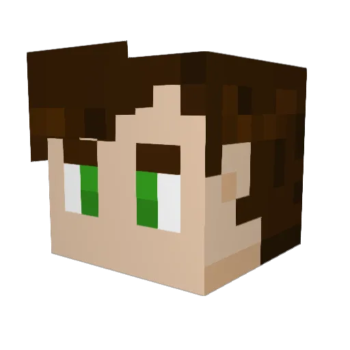 mebibyte Minecraft avatar head, 3D render