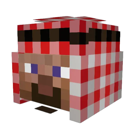 mebx Minecraft avatar head, 3D render