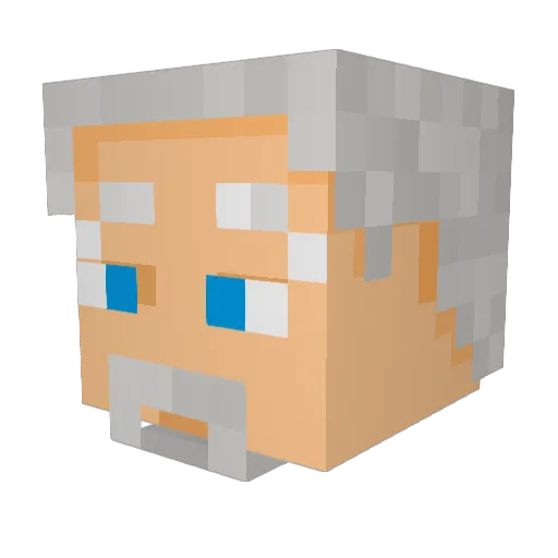 mec_vnr Minecraft avatar head, 3D render