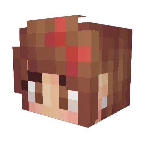 mecchaa Minecraft avatar head, 3D render