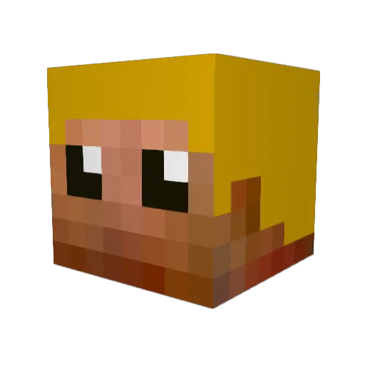mecer_1 Minecraft avatar head, 3D render