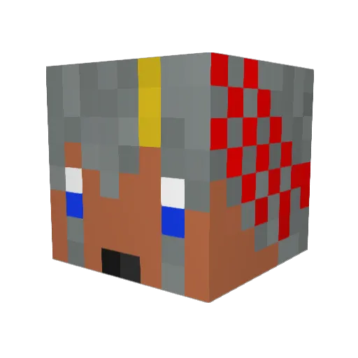 mecha11 Minecraft avatar head, 3D render