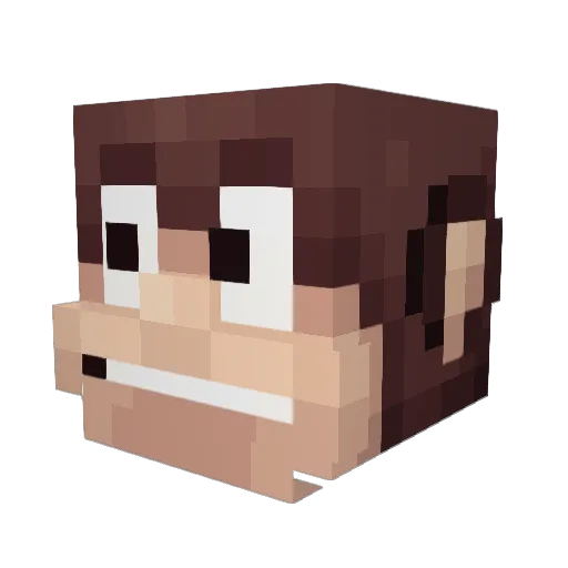 mechaMoonkay Minecraft avatar head, 3D render