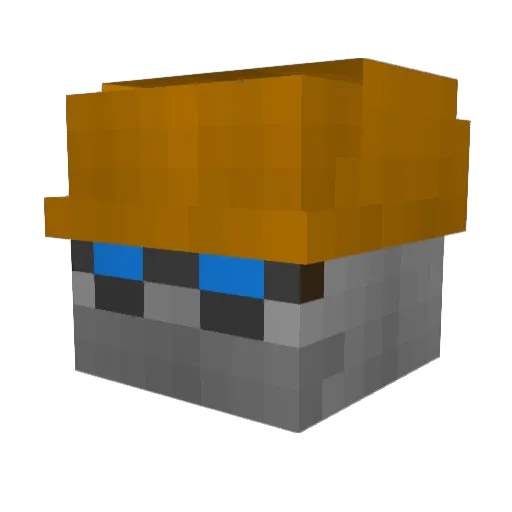 mechaengineer Minecraft avatar head, 3D render