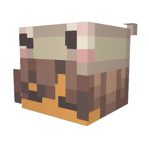 mechamac Minecraft avatar head, 3D render