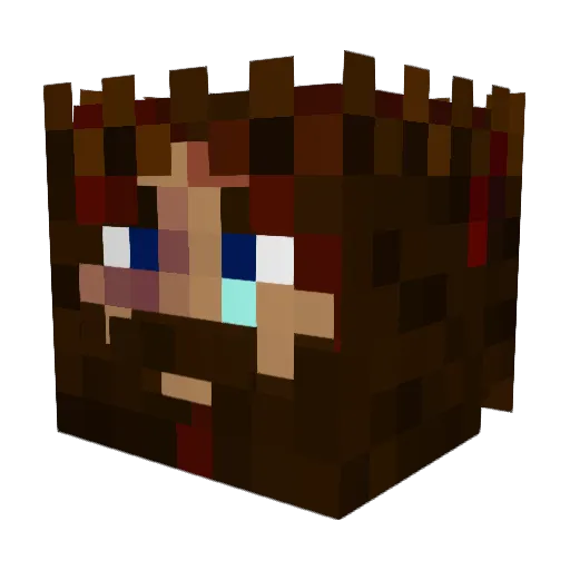 mechjesus Minecraft avatar head, 3D render