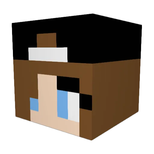 mechlicious Minecraft avatar head, 3D render