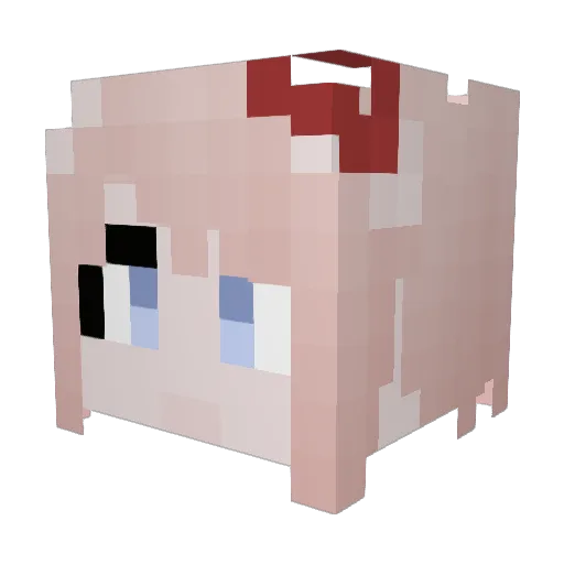 mechocho Minecraft avatar head, 3D render