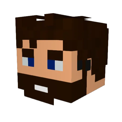 mechsec Minecraft avatar head, 3D render