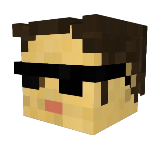 mecnite Minecraft avatar head, 3D render