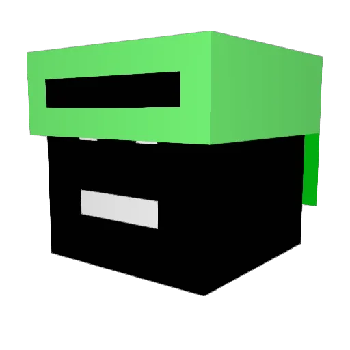 meda040511 Minecraft avatar head, 3D render