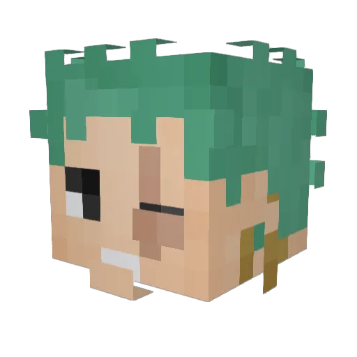 medansari Minecraft avatar head, 3D render