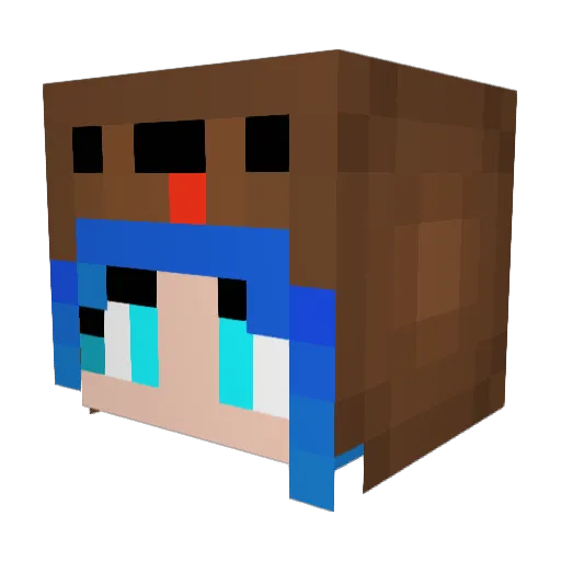 medass_ Minecraft avatar head, 3D render