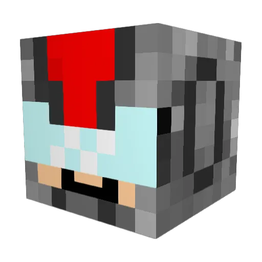 medefeat Minecraft avatar head, 3D render