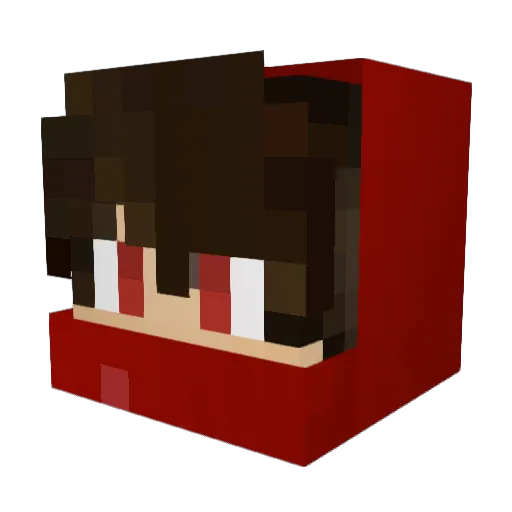 medelllll Minecraft avatar head, 3D render