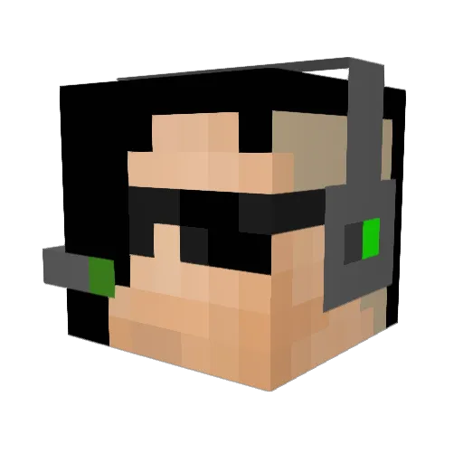 mediavictor Minecraft avatar head, 3D render