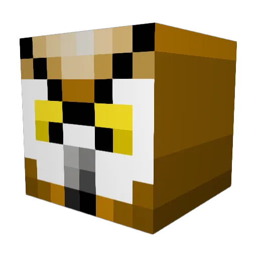 mediocreDAYTON Minecraft avatar head, 3D render