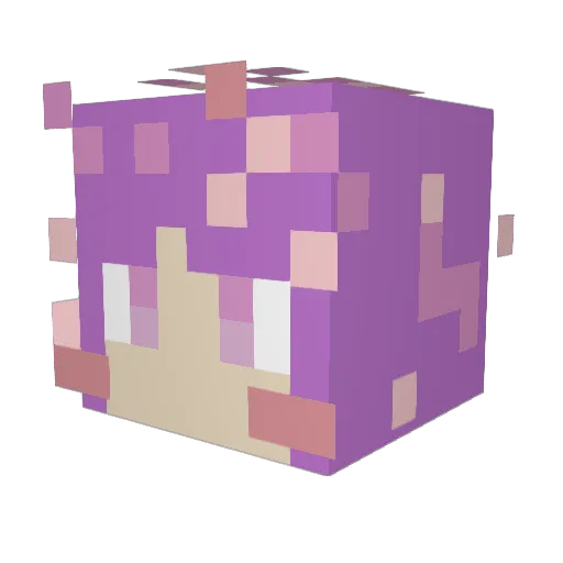 medium2020 Minecraft avatar head, 3D render
