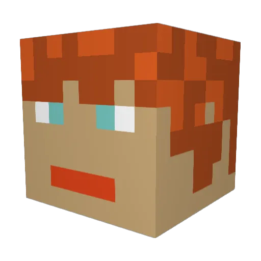 meduza78 Minecraft avatar head, 3D render