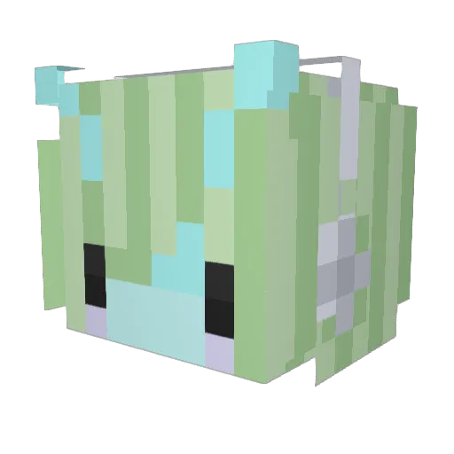 meduzae Minecraft avatar head, 3D render