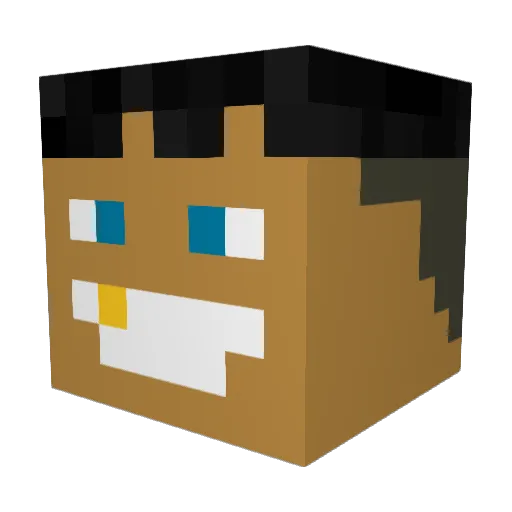 medzila Minecraft avatar head, 3D render
