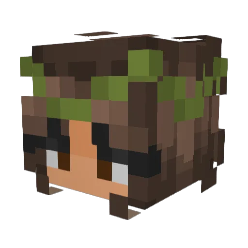 mee_moo Minecraft avatar head, 3D render