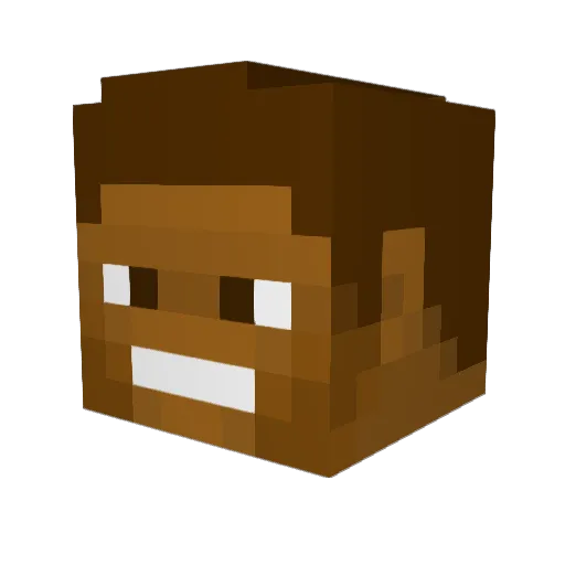 meebo13 Minecraft avatar head, 3D render