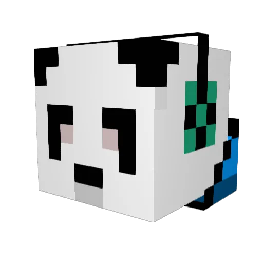 meedin Minecraft avatar head, 3D render