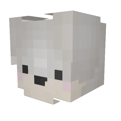 meeeble Minecraft avatar head, 3D render