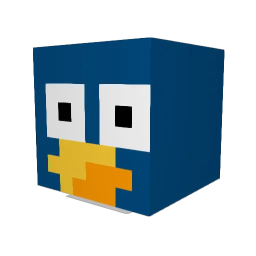 meeechull Minecraft avatar head, 3D render