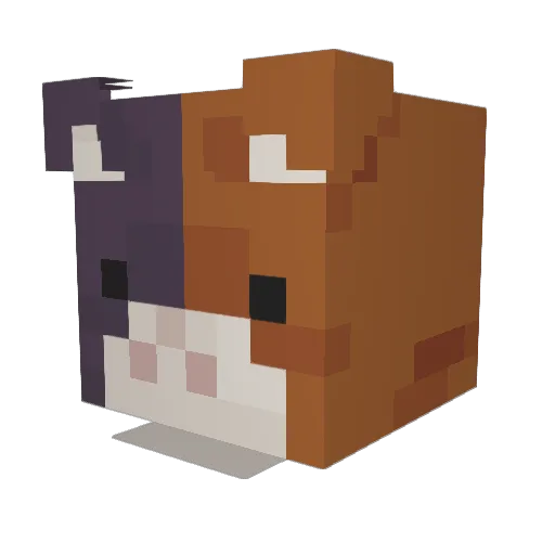 meeeeeeee0w Minecraft avatar head, 3D render