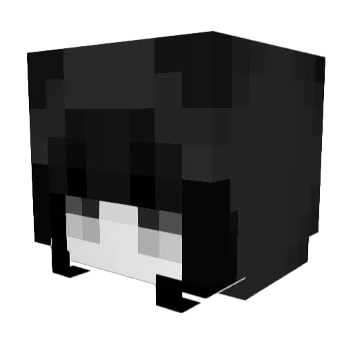 meeeeeeeeeeeow Minecraft avatar head, 3D render