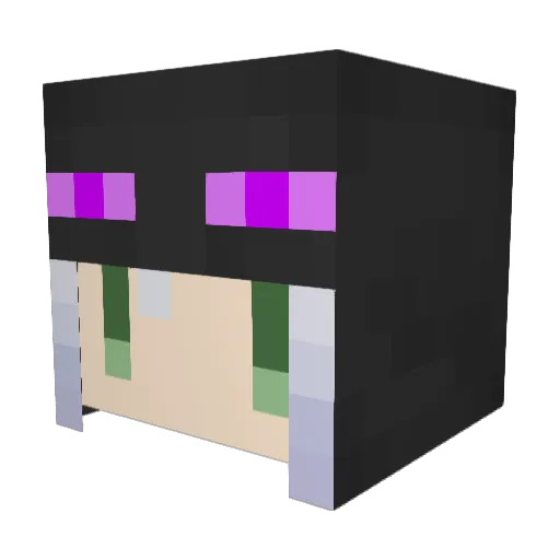 meeeei Minecraft avatar head, 3D render