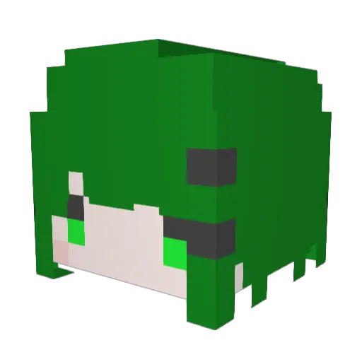 meeeelle Minecraft avatar head, 3D render