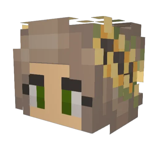 meeegan Minecraft avatar head, 3D render